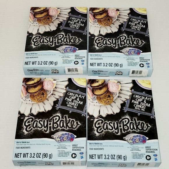 4 packs Easy-Bake Ultimate Oven Chocolate Chip & Pink Sugar Cookies Refill Mix - Picture 1 of 4